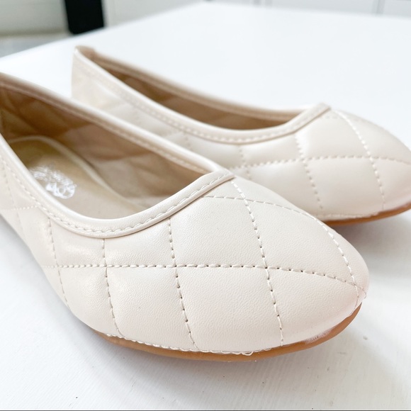 Rosegirl Ivory Quilted Girl Flats C7208 - Picture 5 of 6